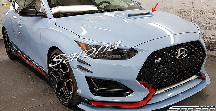 Custom Hyundai Veloster  Hatchback Hood Scoop (2018 - 2020) - $179.00 (Part #HY-001-HS)